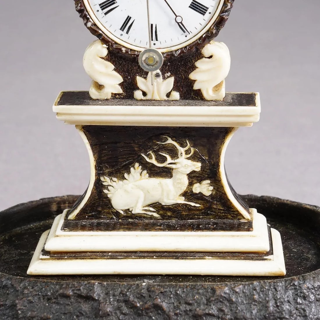 Antique Mantel Clock Under Glass Dome, Ca. 1870 - 7