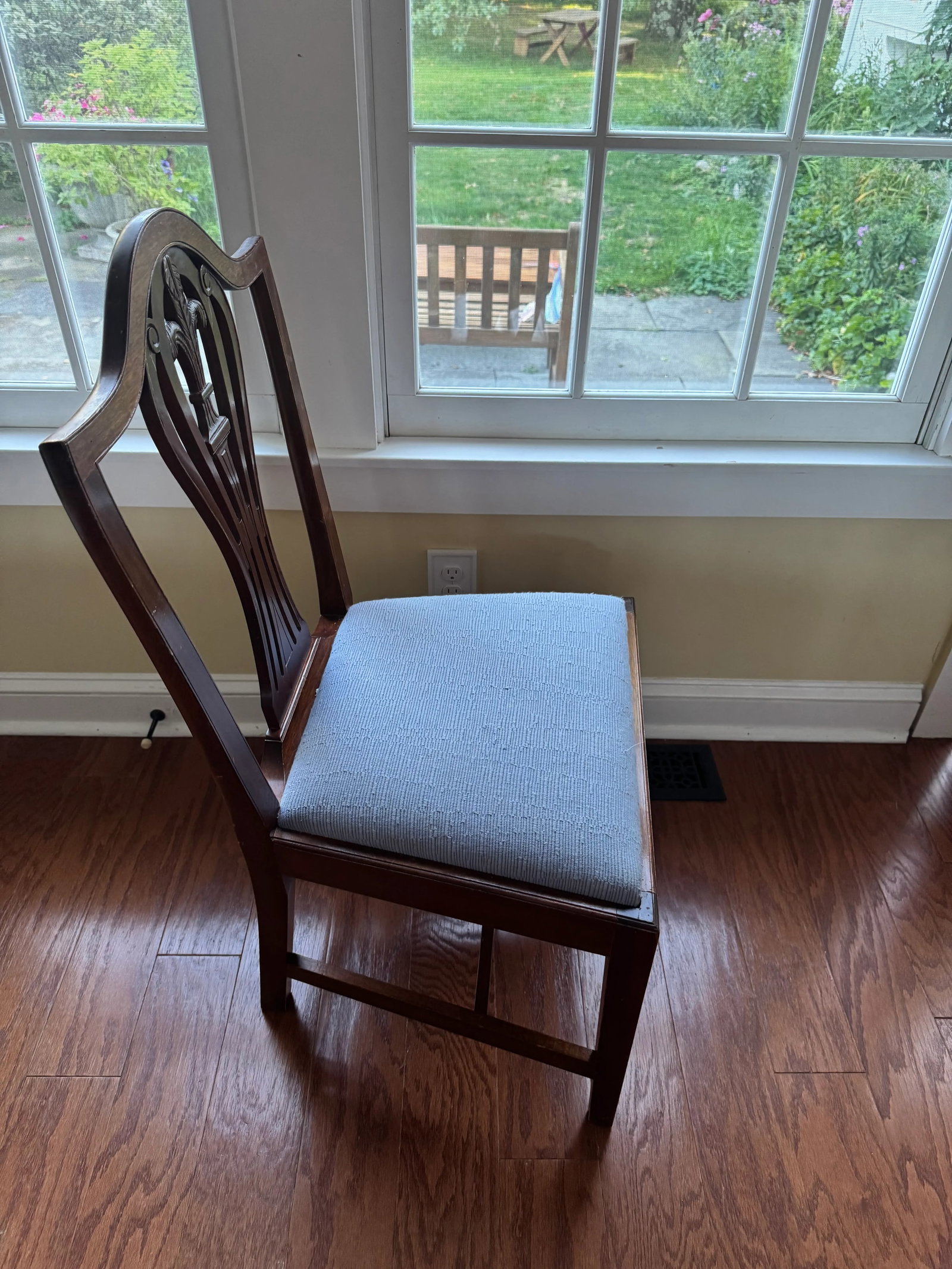 Antique English Mahogany Dining Table & 14 Chairs, Expands to Seat 14 - 12