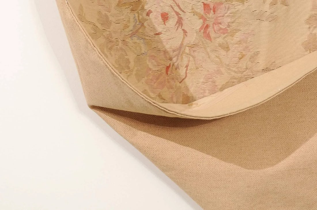 French 19th Century Vertical Hand-Woven Tapestry with Floral Décor and Volutes - 10