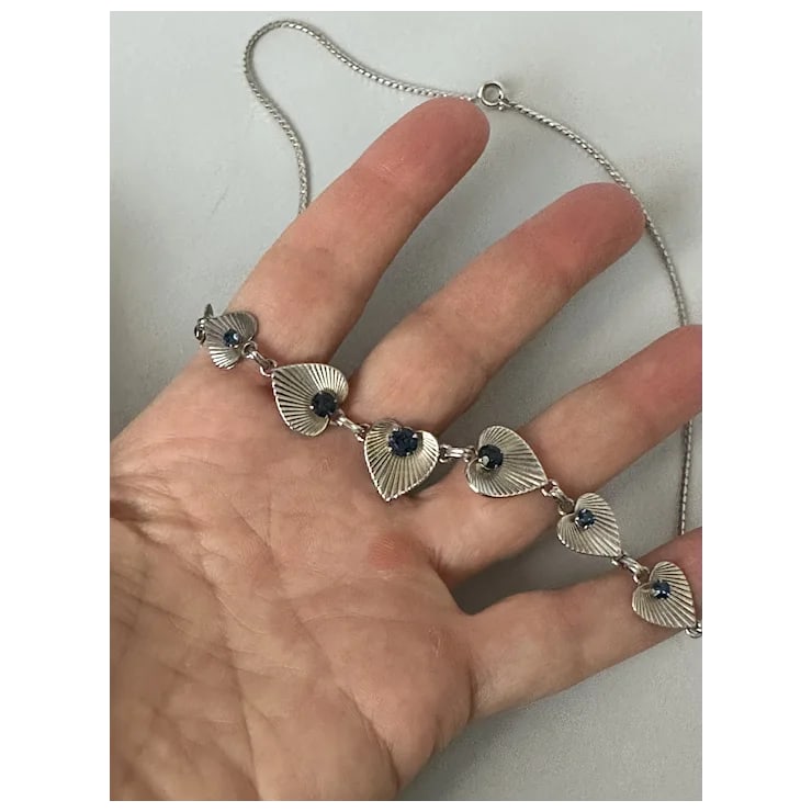 1970sVan Dell Sterling Earrings and Necklace, 3 Pieces - 12