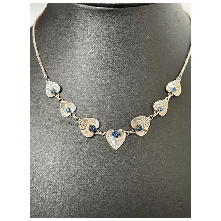 1970sVan Dell Sterling Earrings and Necklace, 3 Pieces - 3