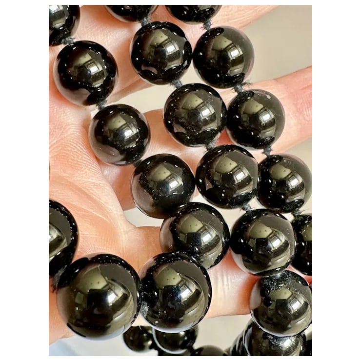 Mid 20th Century Long Onyx Necklace - 5