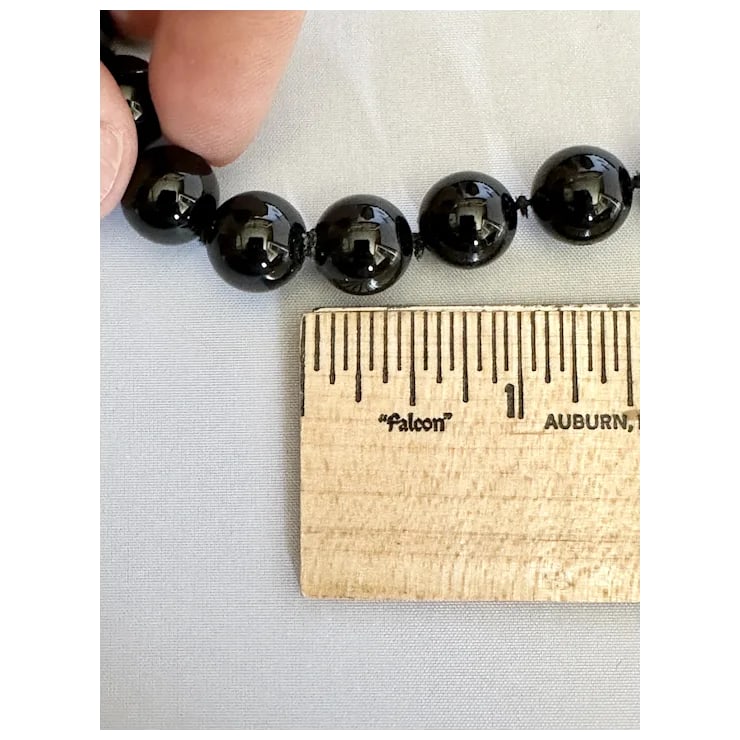 Mid 20th Century Long Onyx Necklace - 8