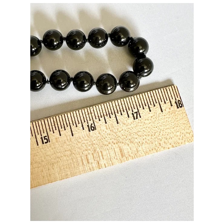 Mid 20th Century Long Onyx Necklace - 9