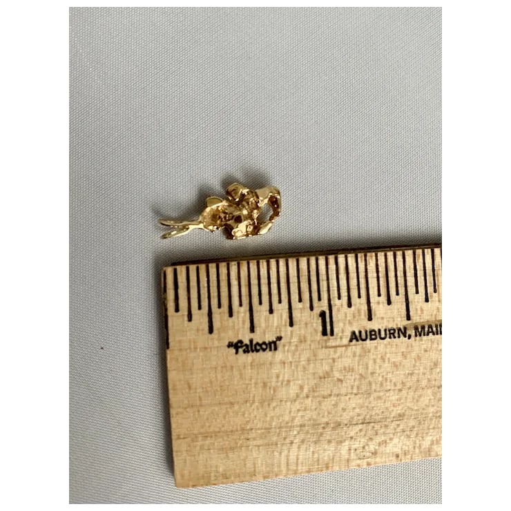 1970s 14k Gold Nugget Pendant - 7