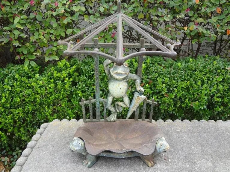 French Art Nouveau Wrought Iron Umbrella Stand - 2
