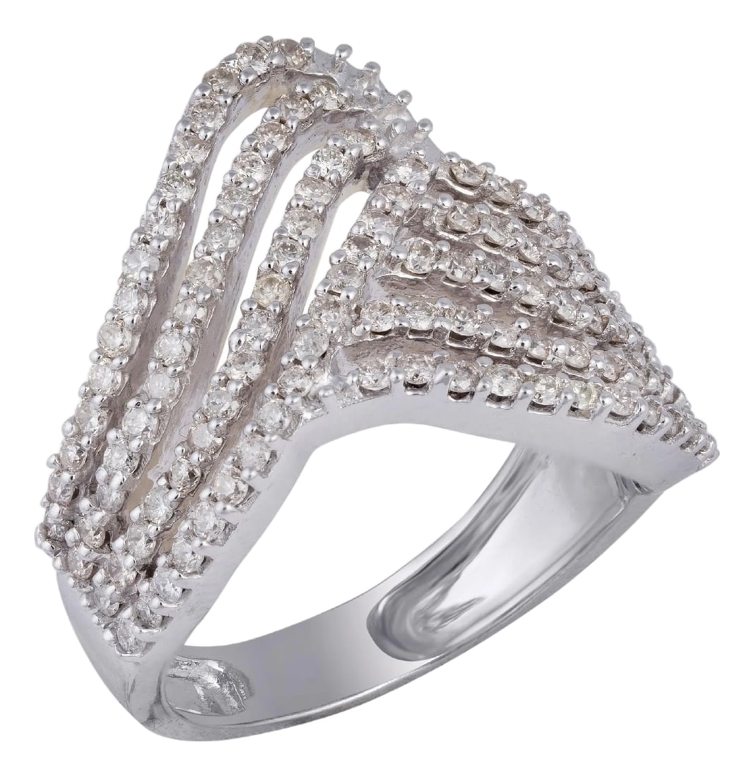 Diamond Ring in 14k gold: Diamond wt 1.18cts gold net wt 7.044gm(14k) Condition: Imperfections: No Imperfections Condition Notes: New Origin: United States Materials & Techniques: 18K White Gold, Diamond International: No