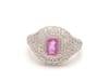 Natural 0.71 cts pink sapphire & 1.11 cts diamond ring 18k gold - 6