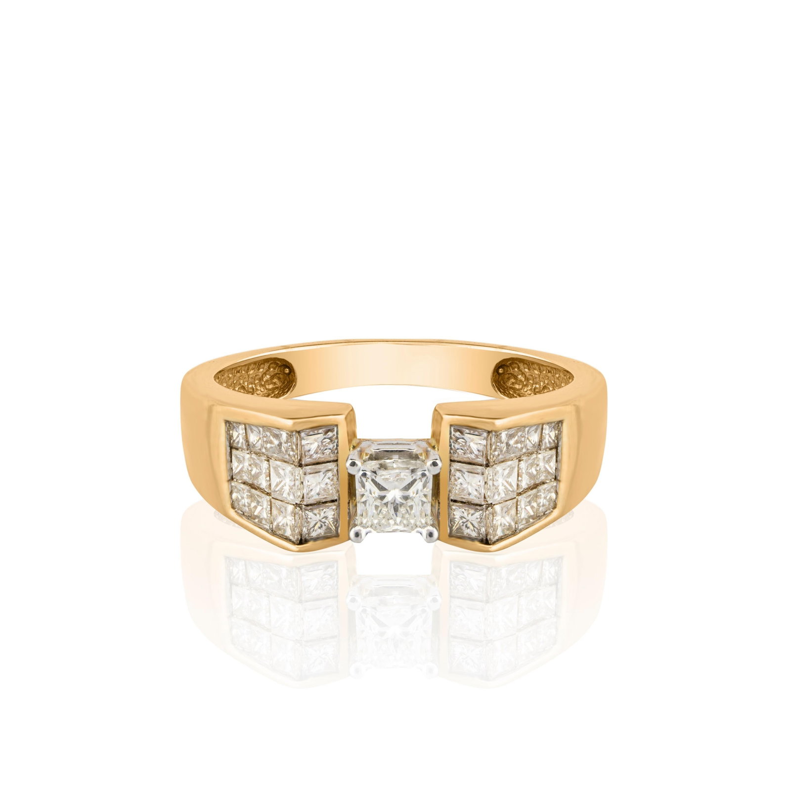 Natural Diamond Ring with 1.00 Carats Diamond in 14k Gold - 3