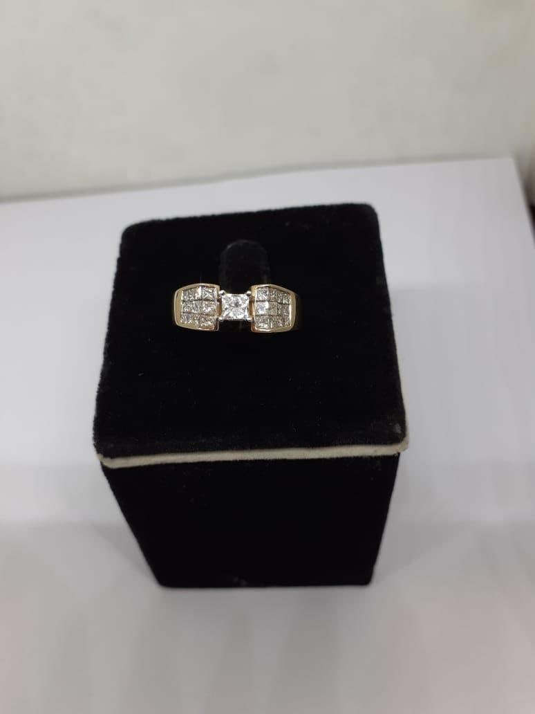 Natural Diamond Ring with 1.00 Carats Diamond in 14k Gold - 4