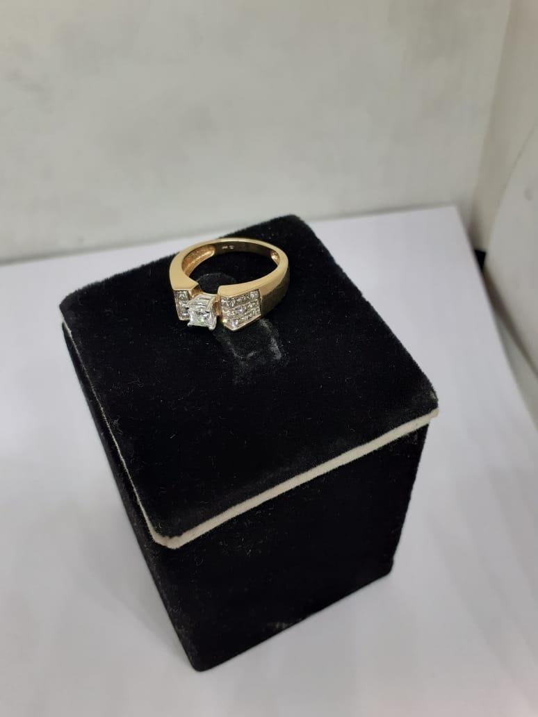 Natural Diamond Ring with 1.00 Carats Diamond in 14k Gold - 5
