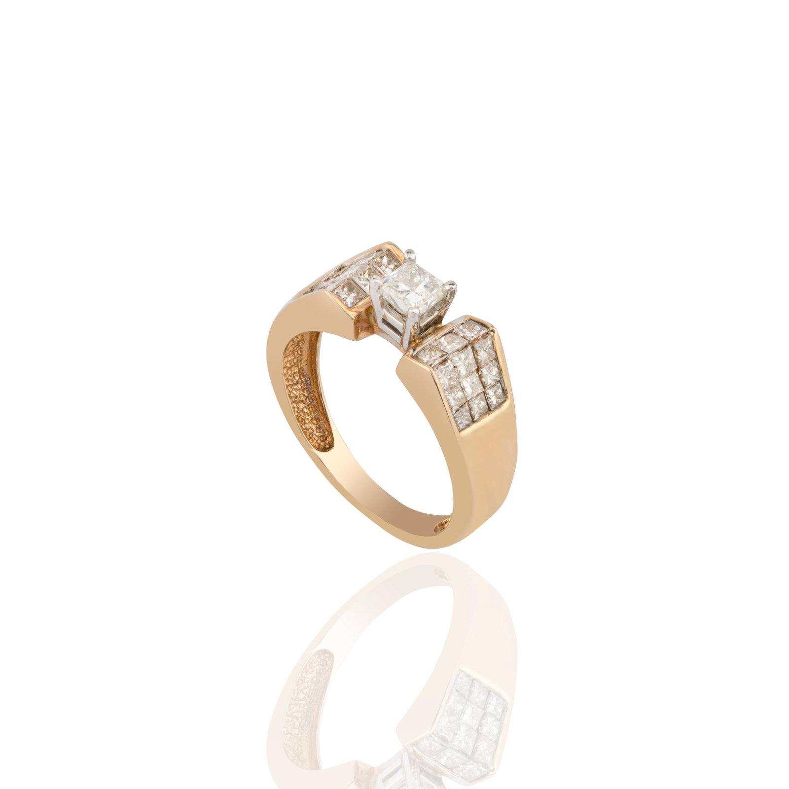 Natural Diamond Ring with 1.00 Carats Diamond in 14k Gold - 6
