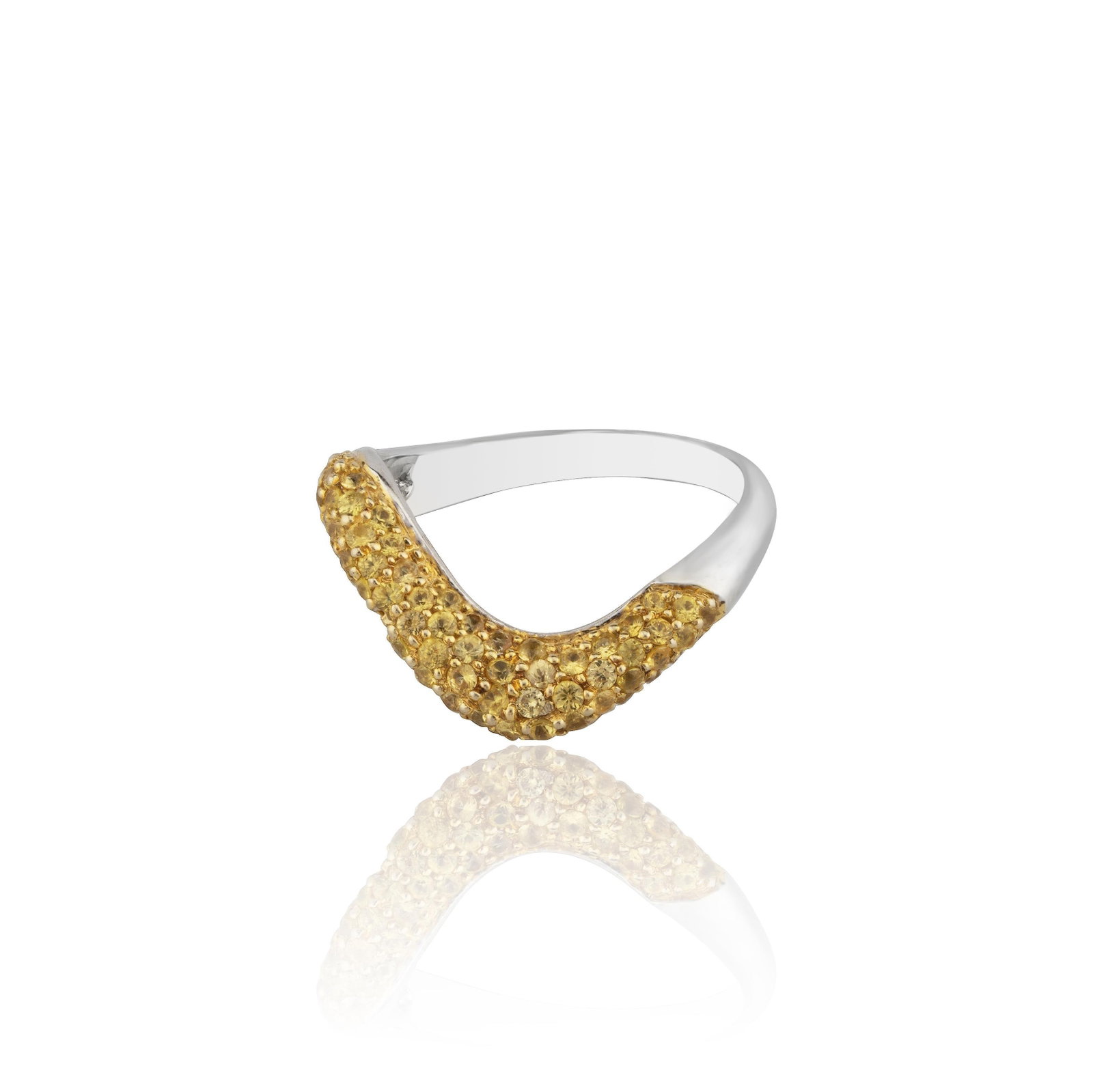 Natural Yellow Sapphire with 1.39 Carat in 18k Gold - 3