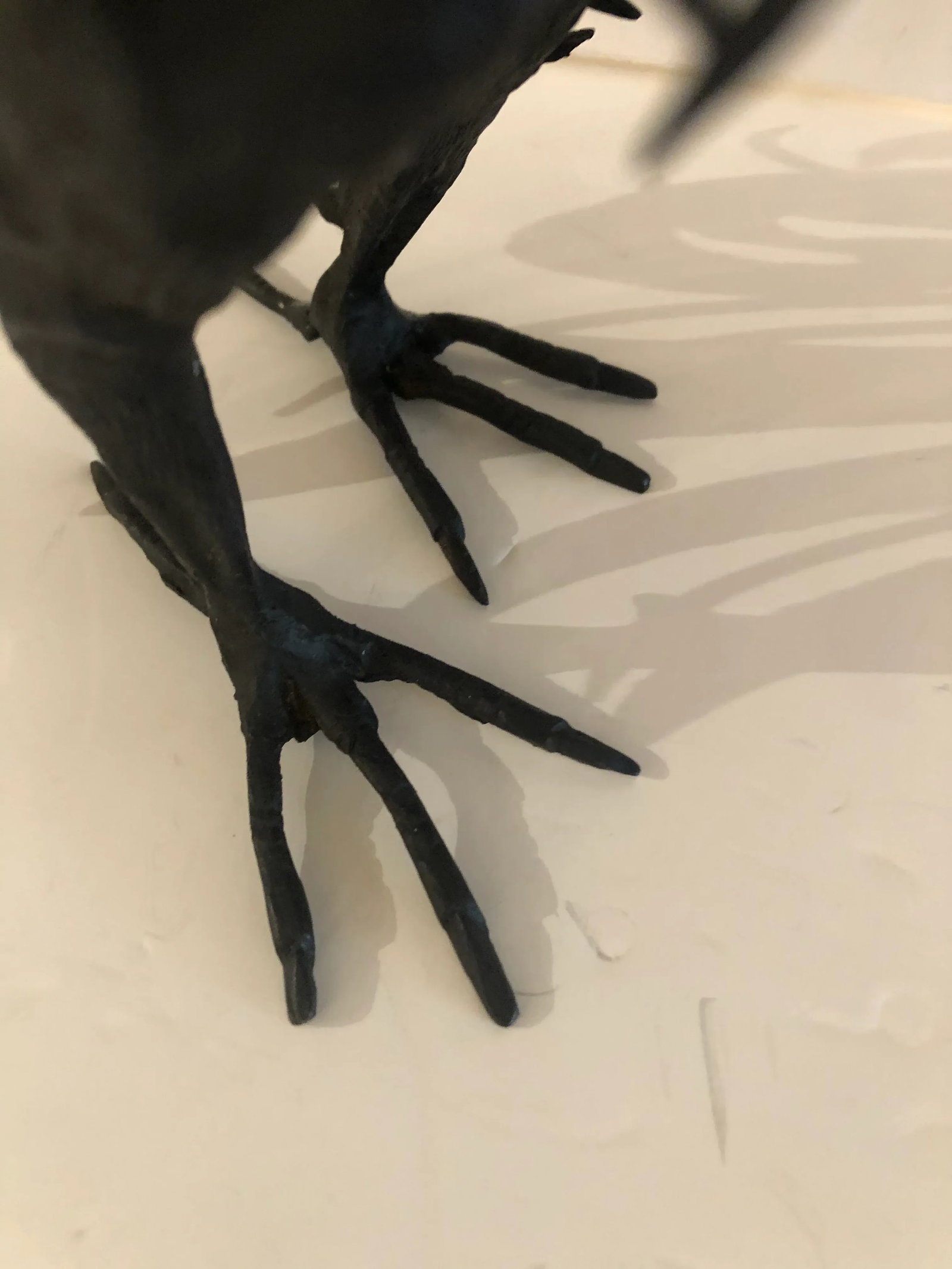 Hand Forged Iron Rooster Sculptures -A Pair - 10