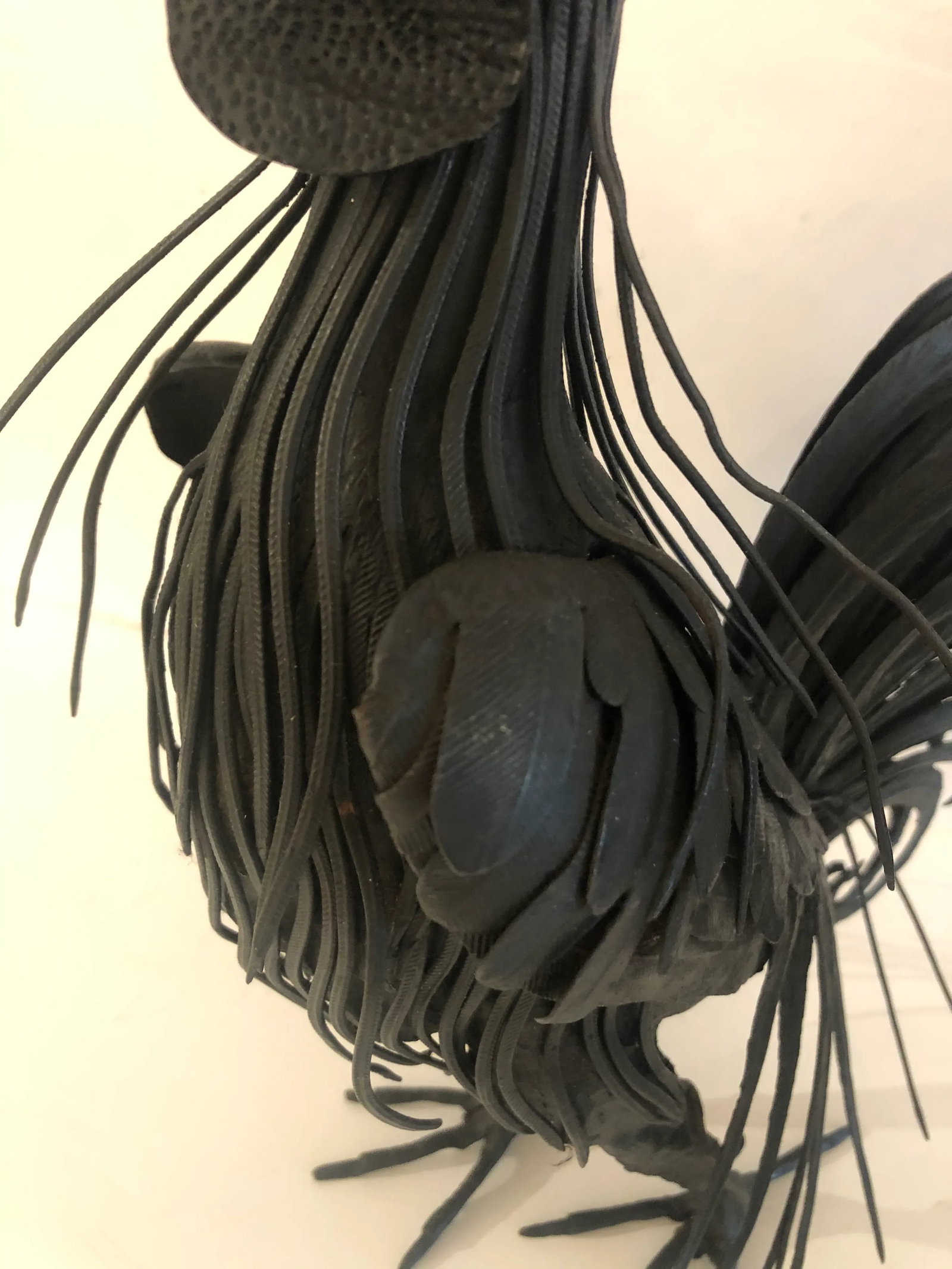 Hand Forged Iron Rooster Sculptures -A Pair - 3