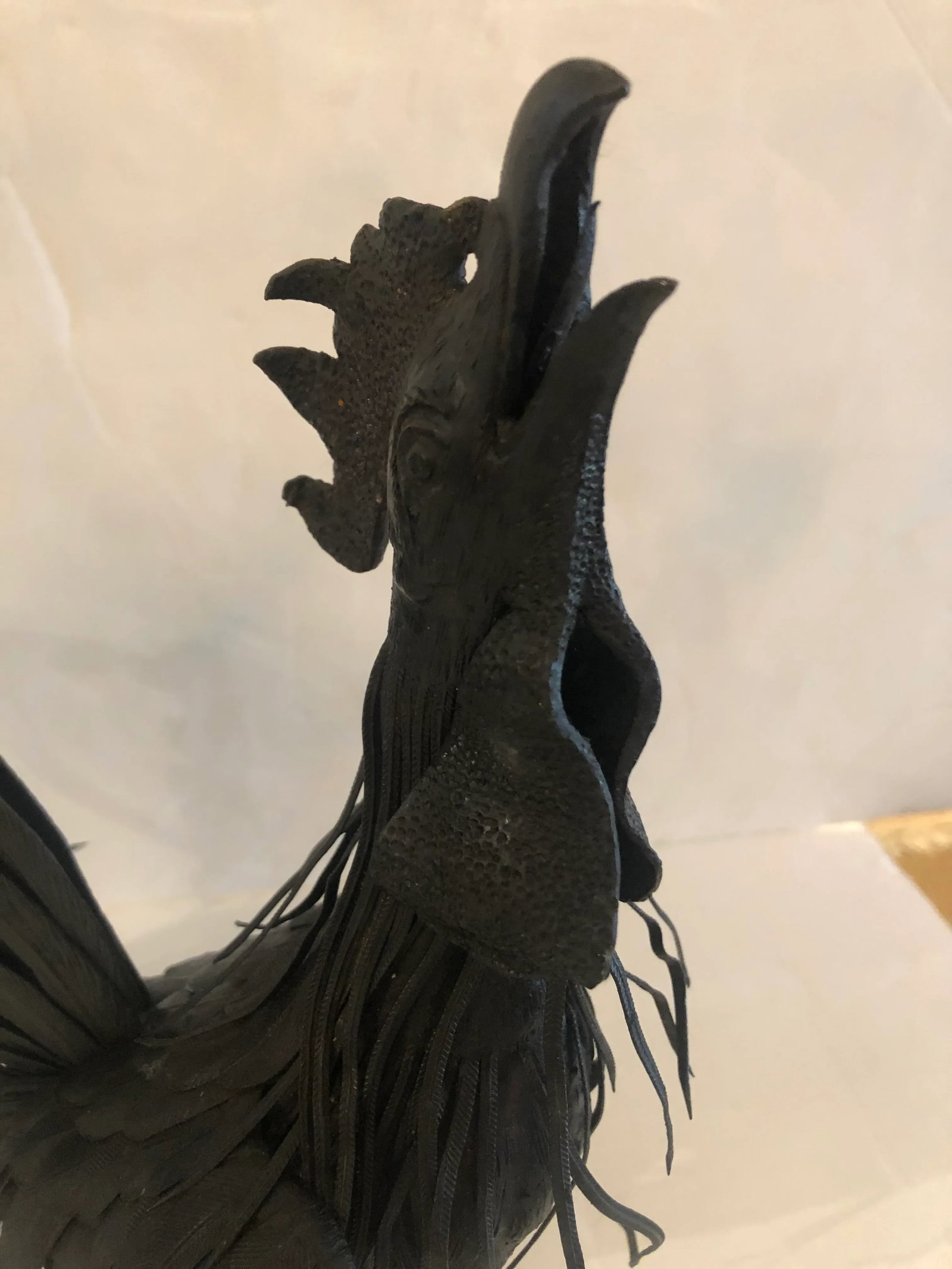 Hand Forged Iron Rooster Sculptures -A Pair - 8