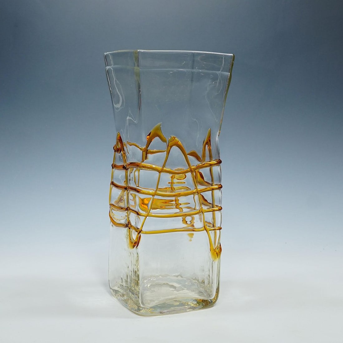 Large Art Glass Vase by Fulvio Bianconi for Mazzega, Venice Murano - 2