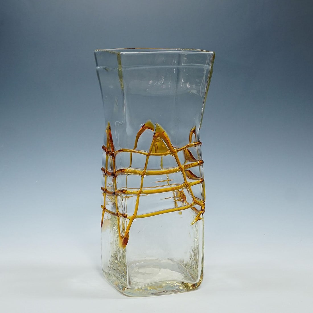 Large Art Glass Vase by Fulvio Bianconi for Mazzega, Venice Murano - 3