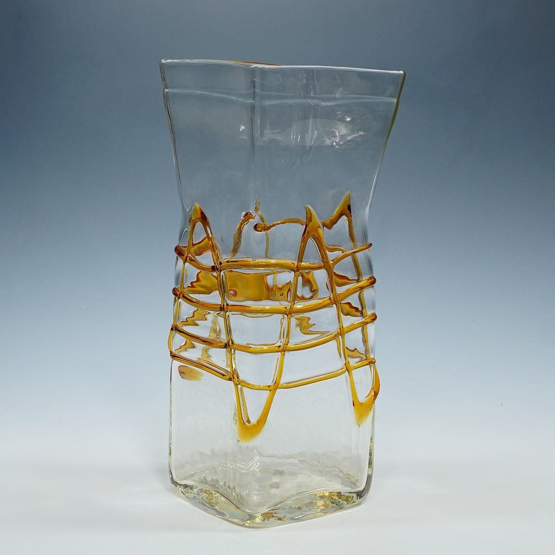 Large Art Glass Vase by Fulvio Bianconi for Mazzega, Venice Murano - 4