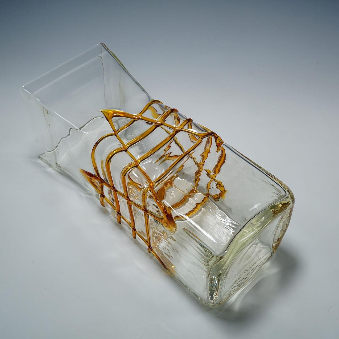 Large Art Glass Vase by Fulvio Bianconi for Mazzega, Venice Murano - 5