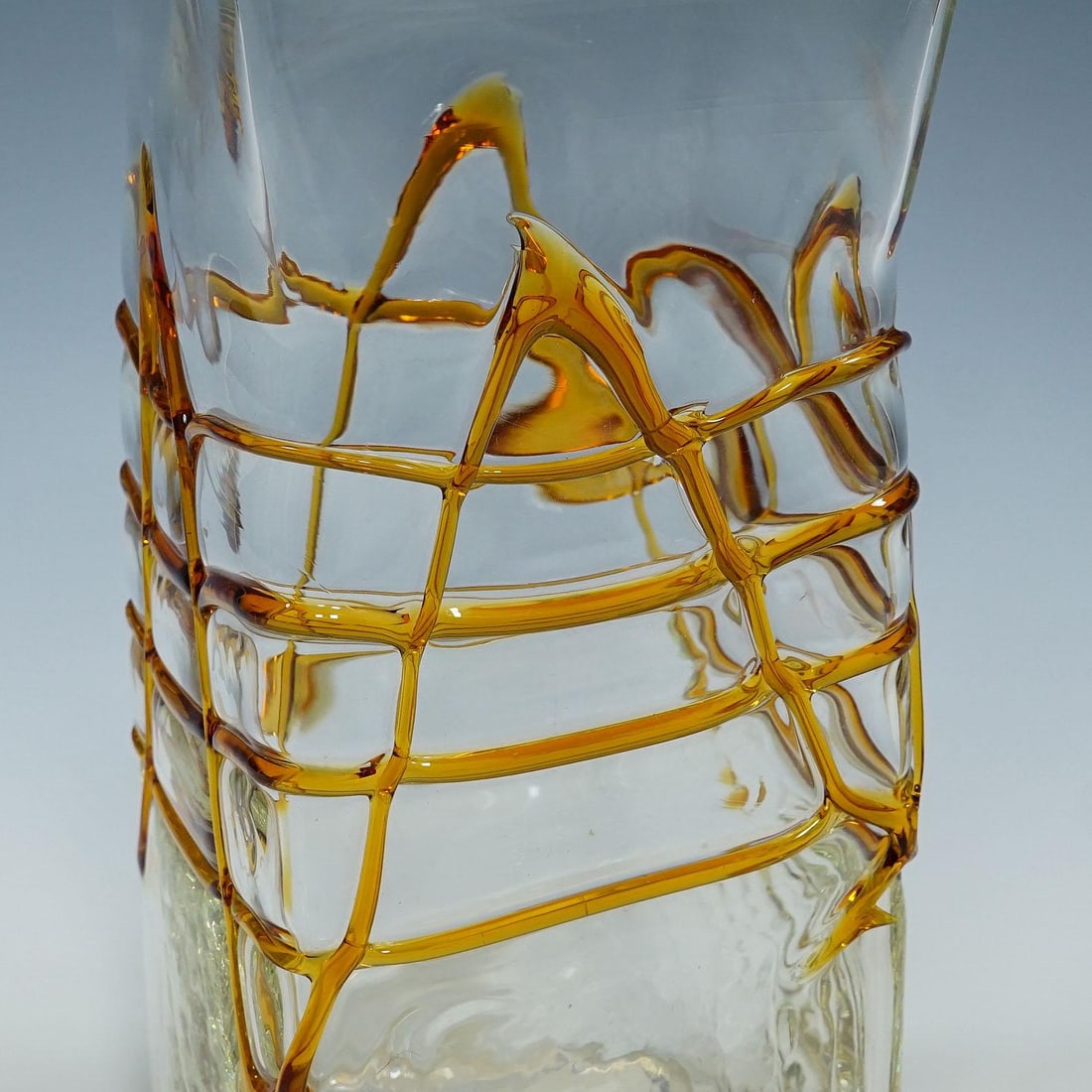 Large Art Glass Vase by Fulvio Bianconi for Mazzega, Venice Murano - 6
