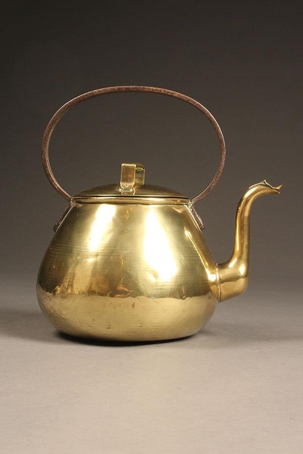 18th Century French Brass Teapot With Wrought Iron Handle, Circa 1790 - 7