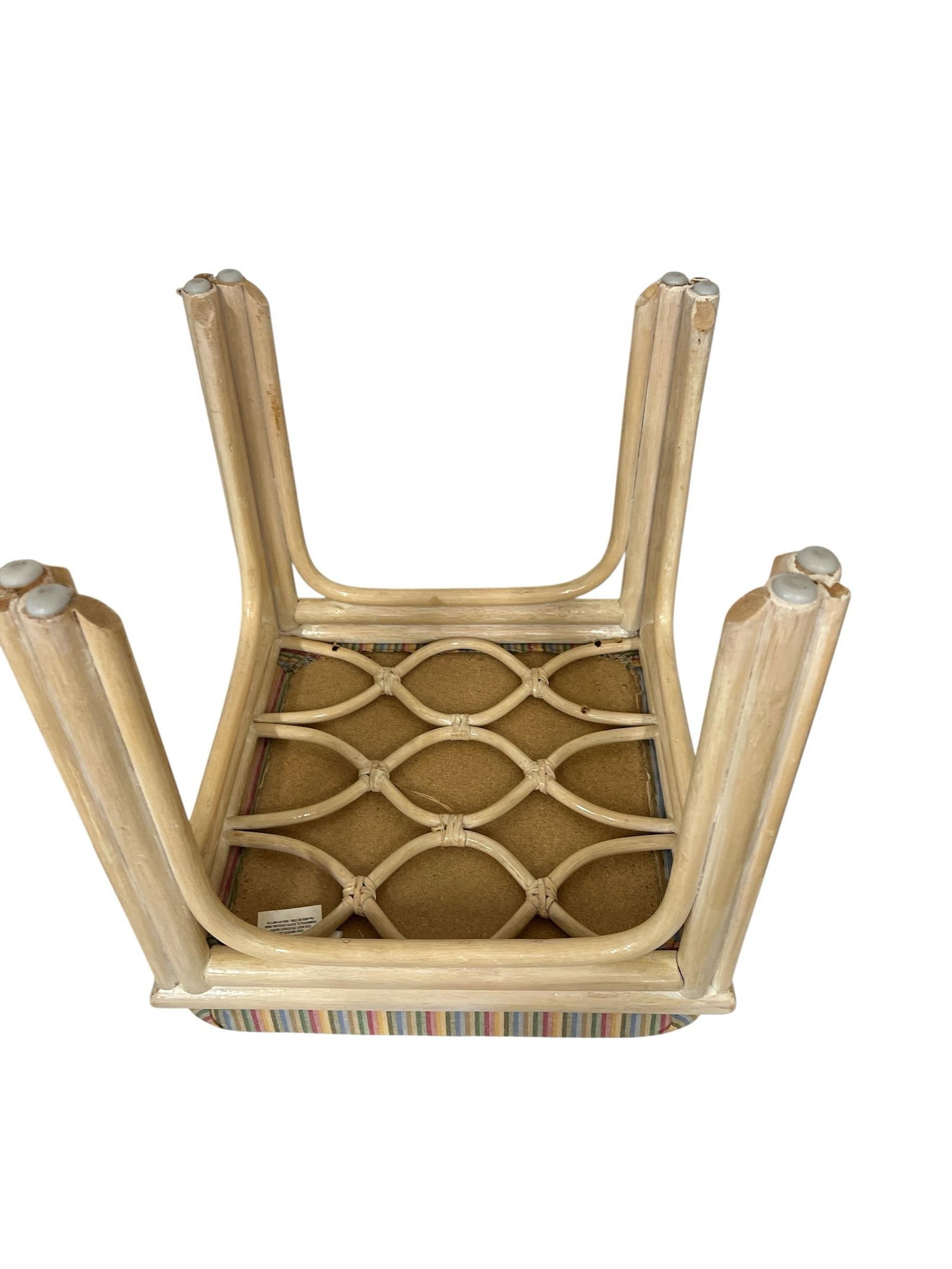 Vintage Rattan Ottoman - 2