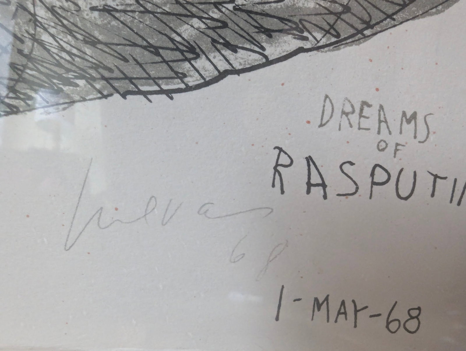 Hand Signed by José Luis Cuevas 1968 Color Lithograph "Dreams of Rasputin" #2/100 - 2