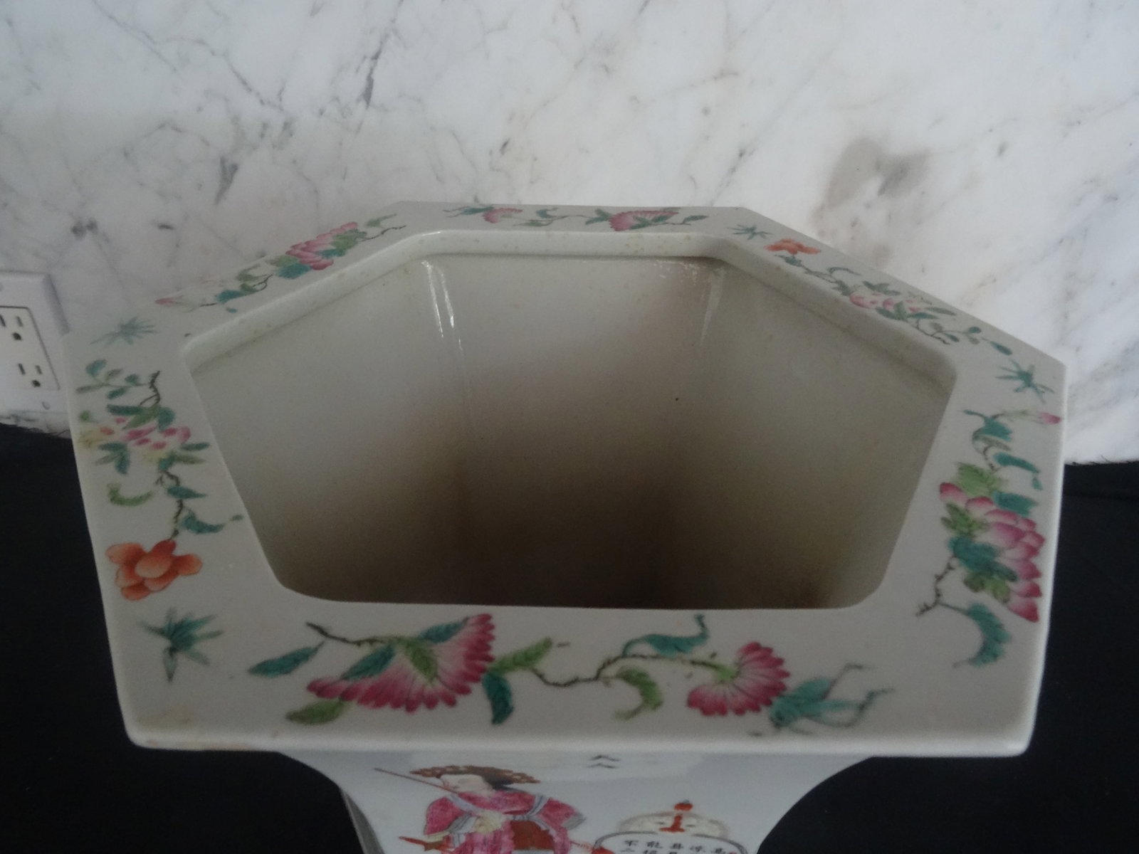 Antique Chinese Jardiniere in a Hexagon Shape - 5