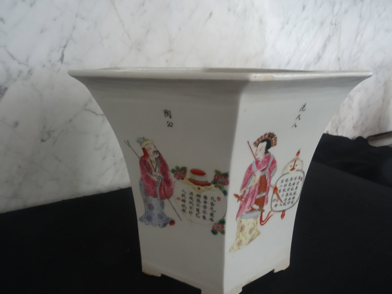 Antique Chinese Jardiniere in a Hexagon Shape - 6