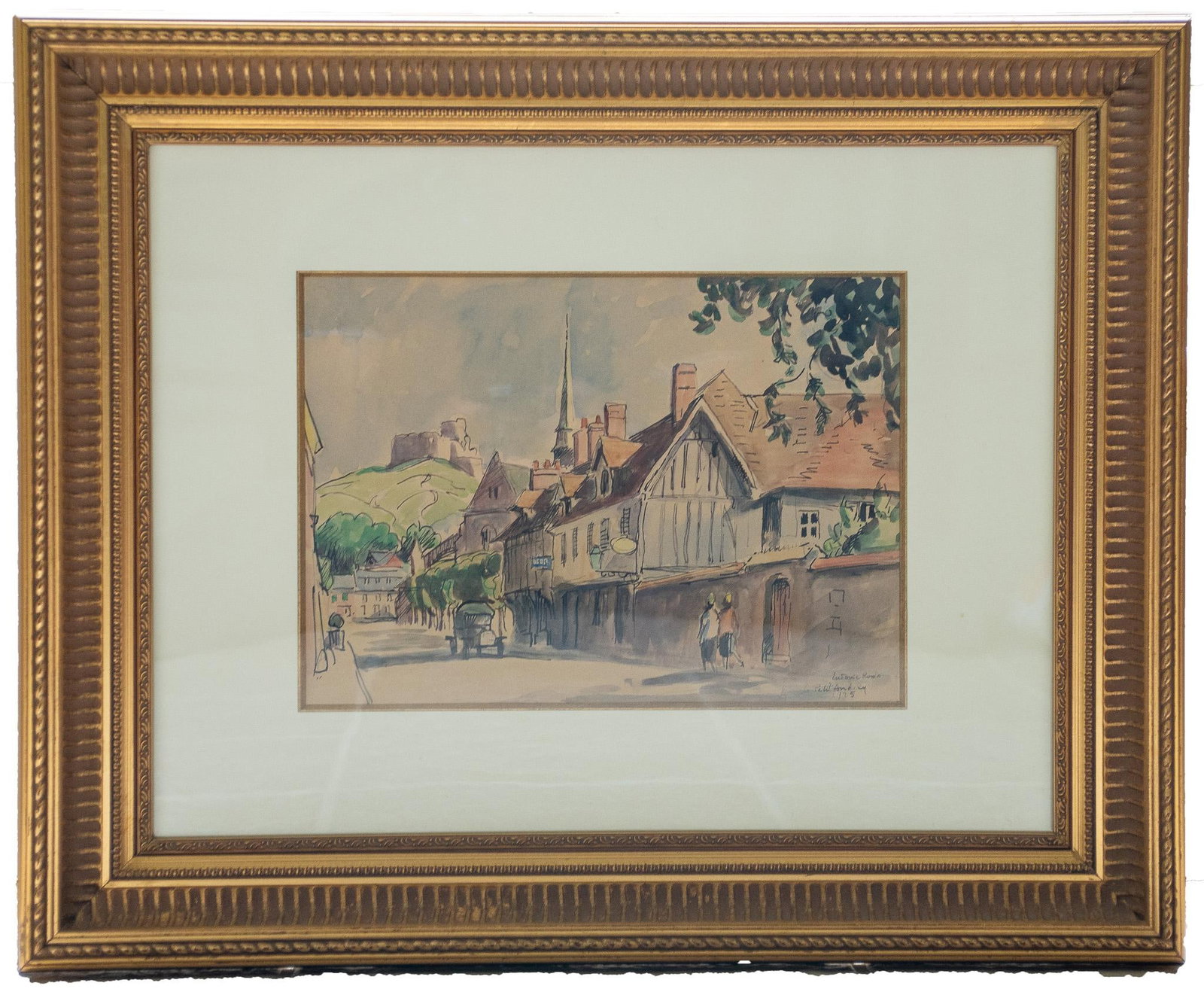 Early 20th Century Ludovic-Rodo Pissarro - Le Petit Andelys, Watercolor - 2