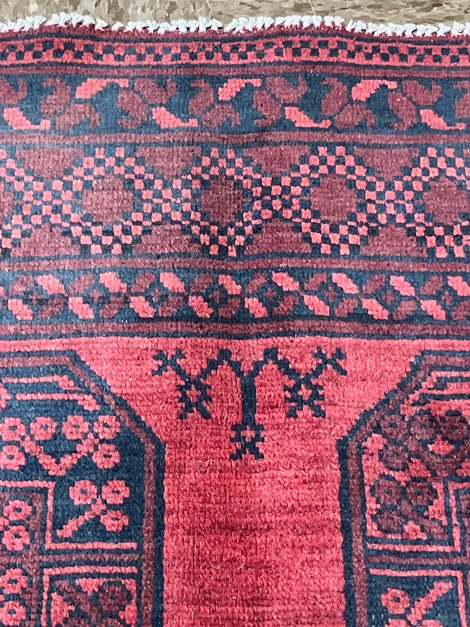 Vintage Afghan Hand-Knotted Rug 4'11" X 6'7" - 3
