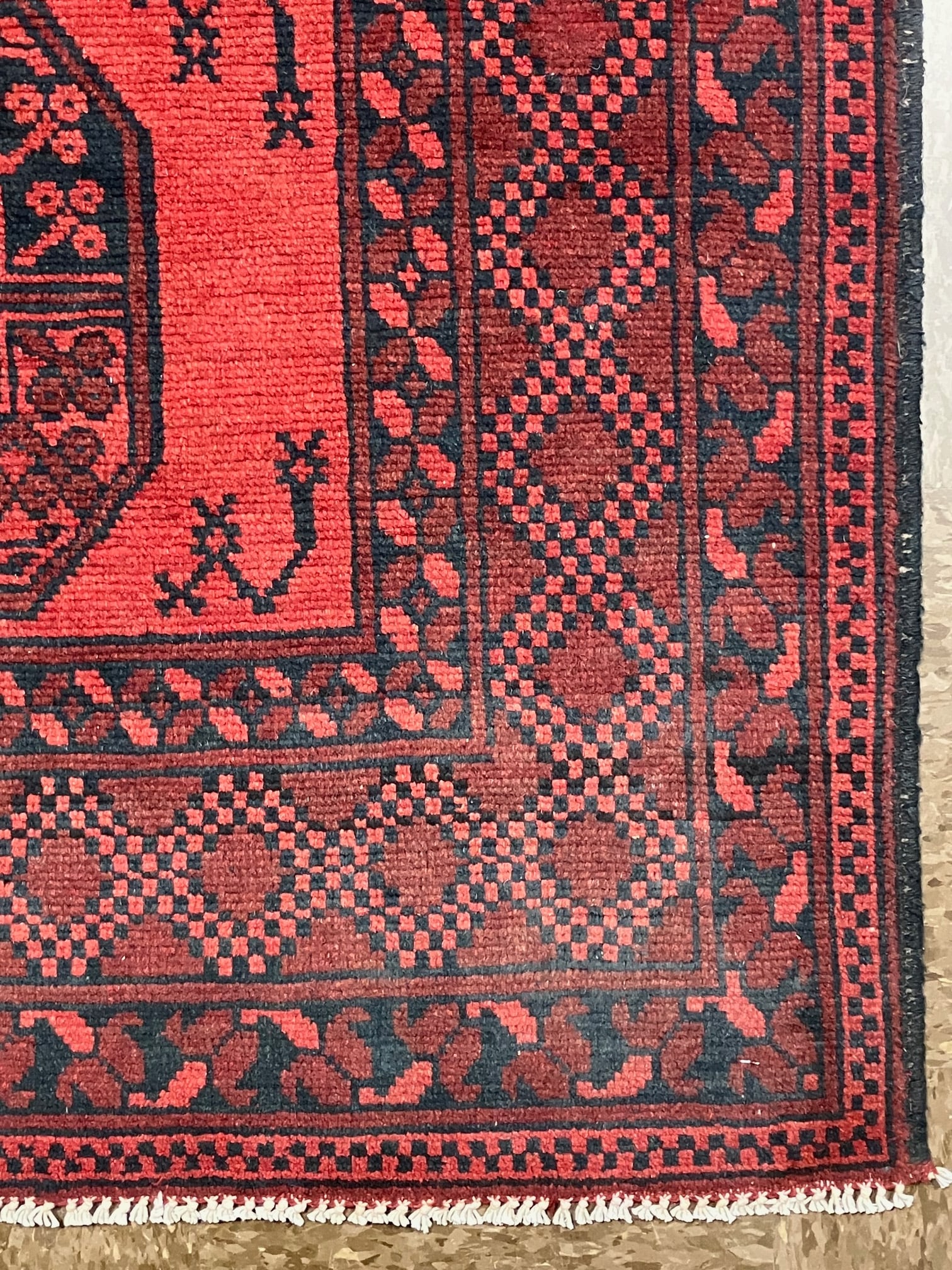 Vintage Afghan Hand-Knotted Rug 4'11" X 6'7" - 4