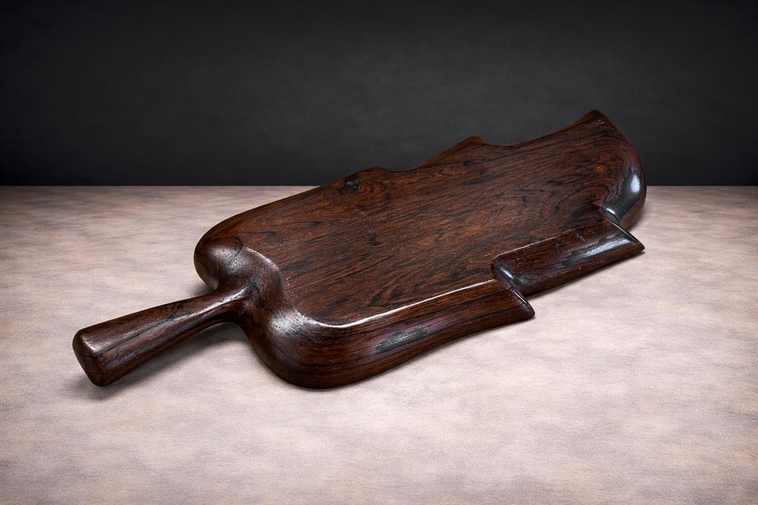 Brazilian Modern Serving Tray With Shape of Leaf in Rosewood, Unknown, 1960s - 6