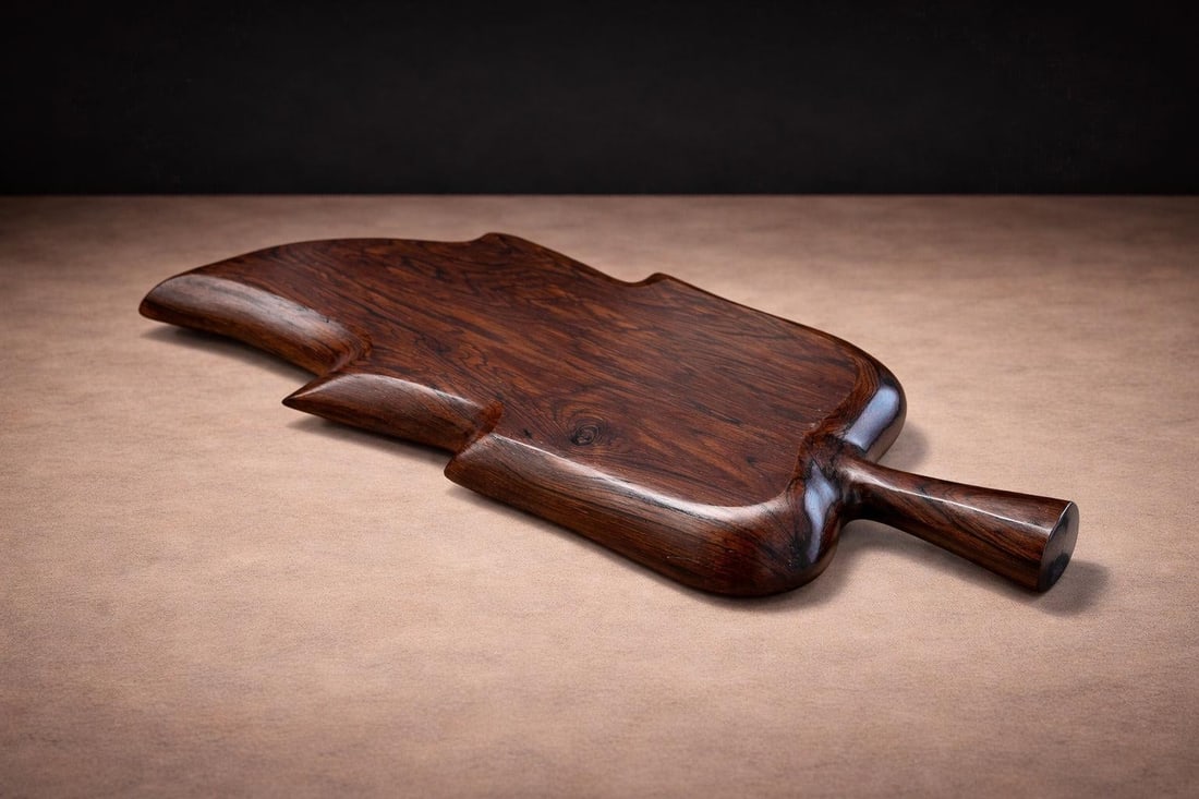Brazilian Modern Serving Tray With Shape of Leaf in Rosewood, Unknown, 1960s - 7