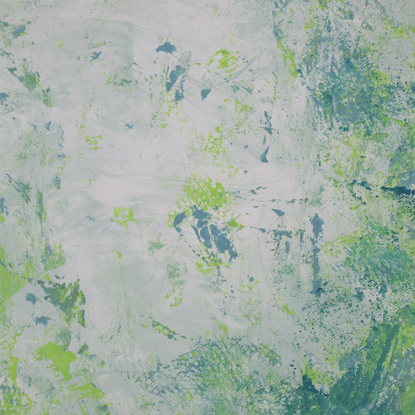 Verdant Mist Contemporary Abstract Mixed-Media Painting - 2
