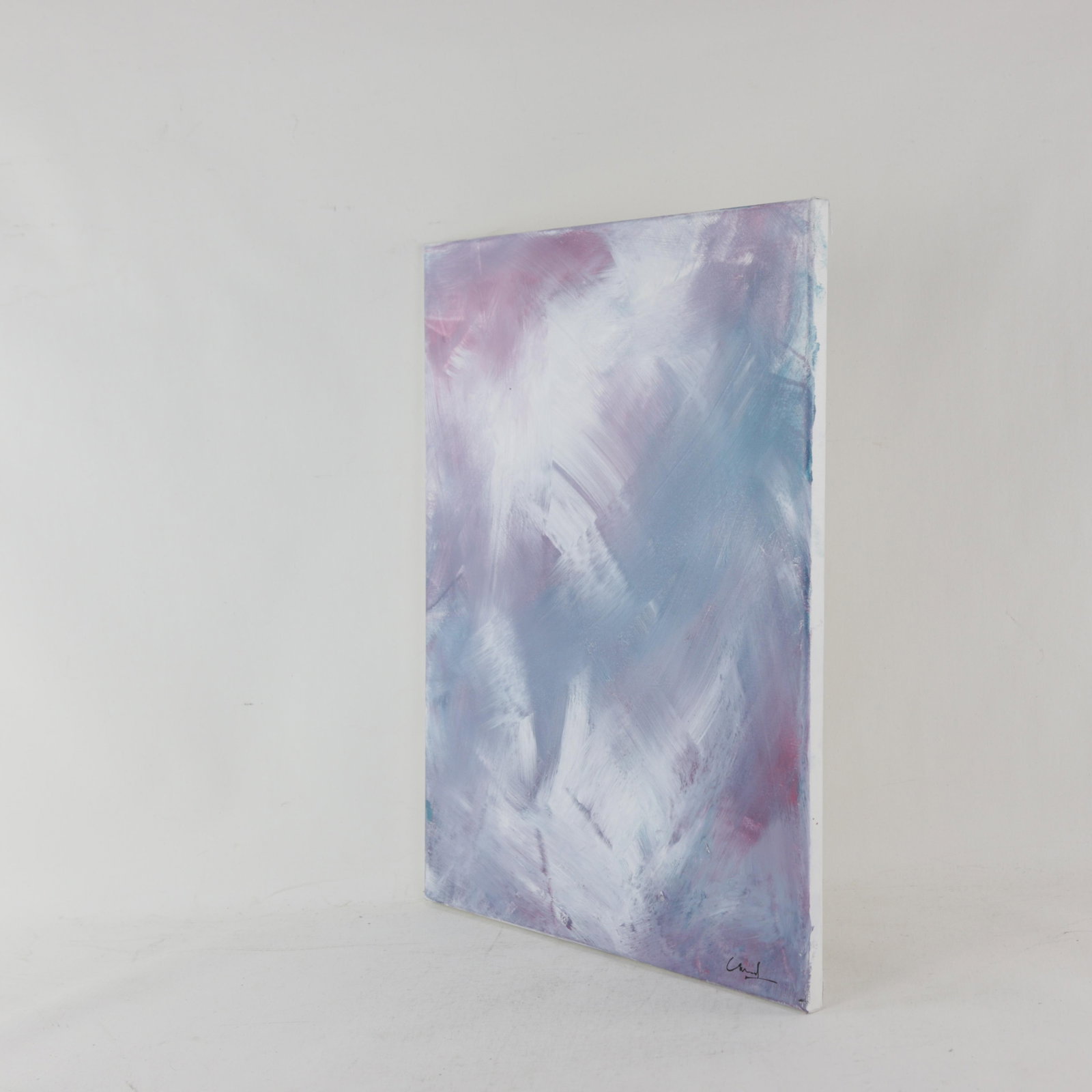 Amethyst Skies Contemporary Abstract Mixed-Media Painting - 2