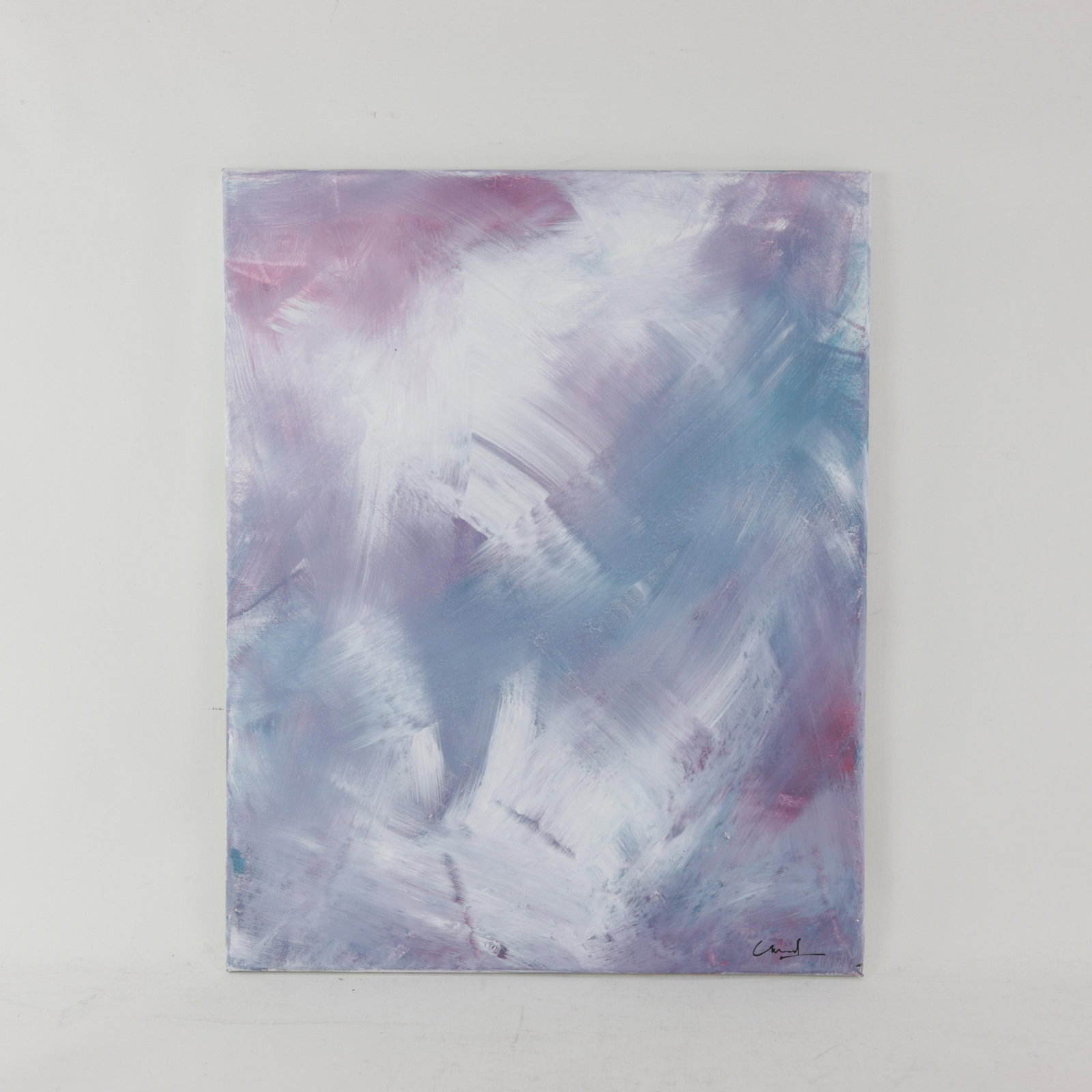 Amethyst Skies Contemporary Abstract Mixed-Media Painting - 8