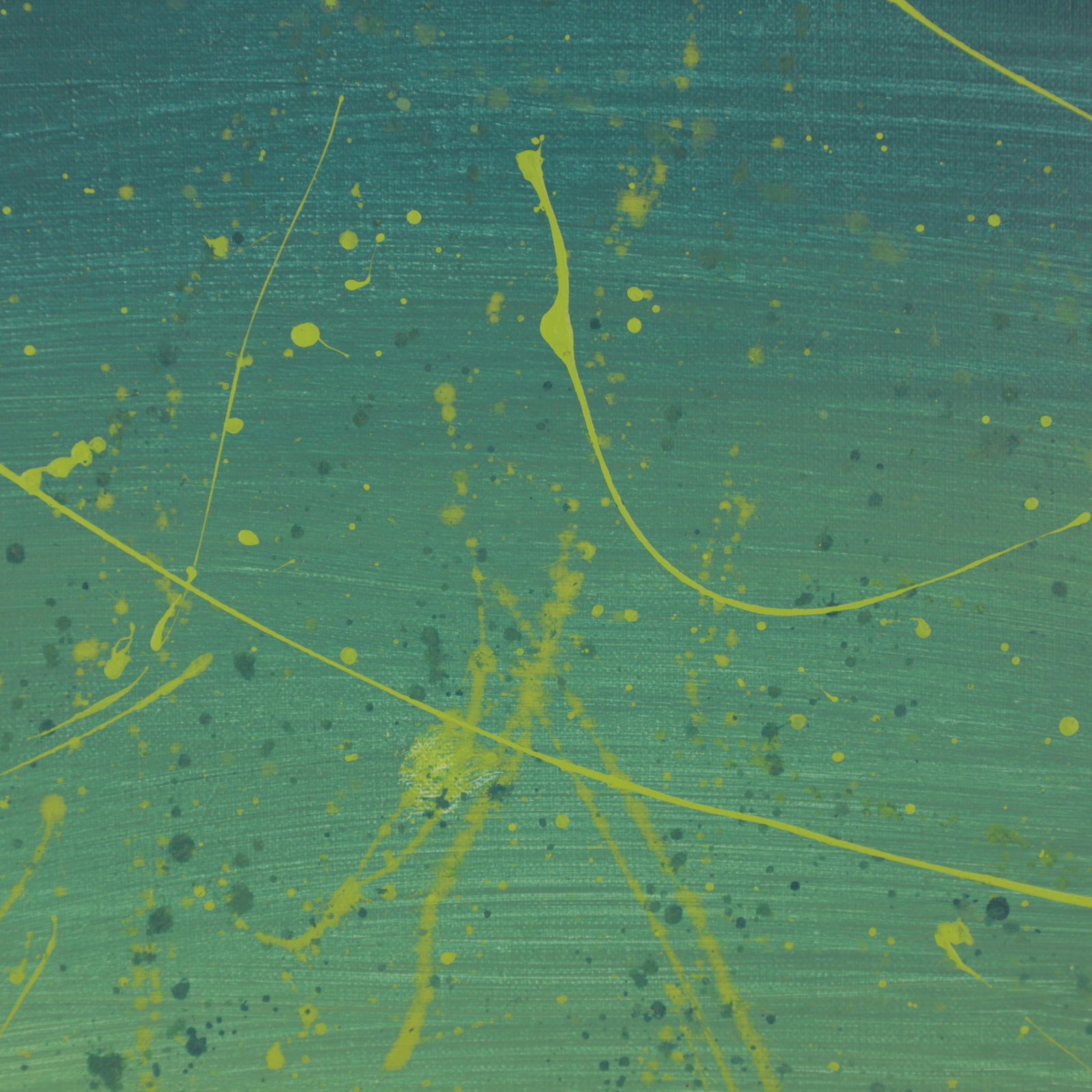 Emerald Tide Contemporary Abstract Splatter Painting - 4