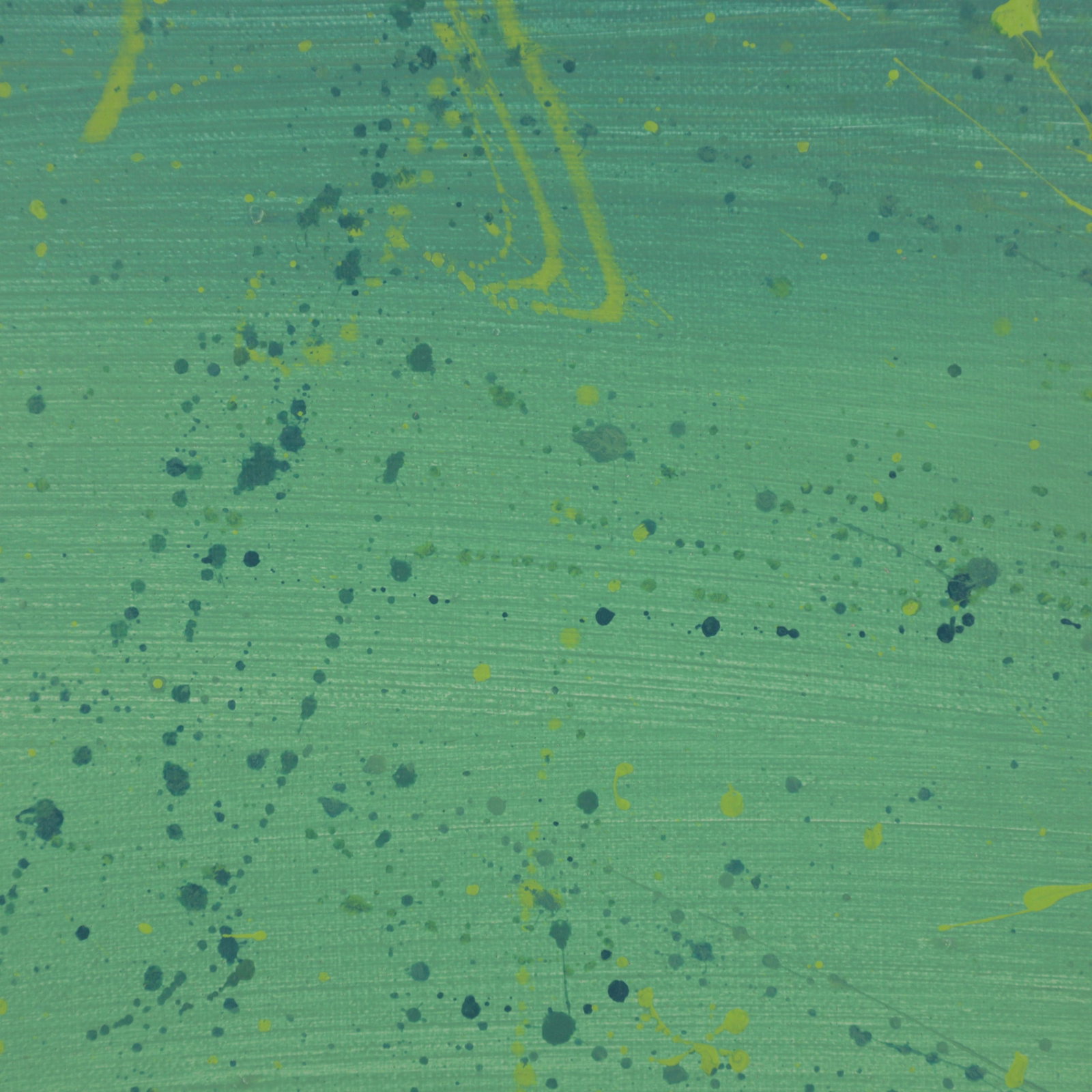 Emerald Tide Contemporary Abstract Splatter Painting - 5