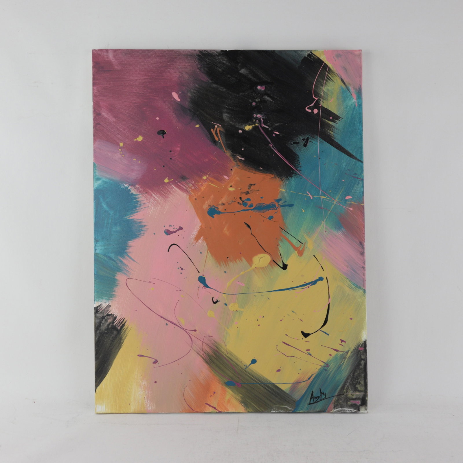 Vibrant Chaos Contemporary Abstract Expressionist Mixed-Media Painting - 9