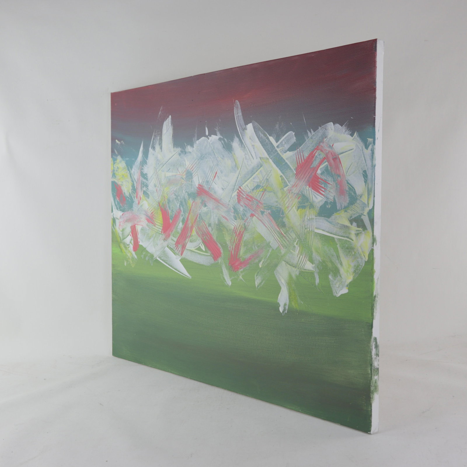 Crimson Horizon Contemporary Abstract Mixed-Media Painting - 2