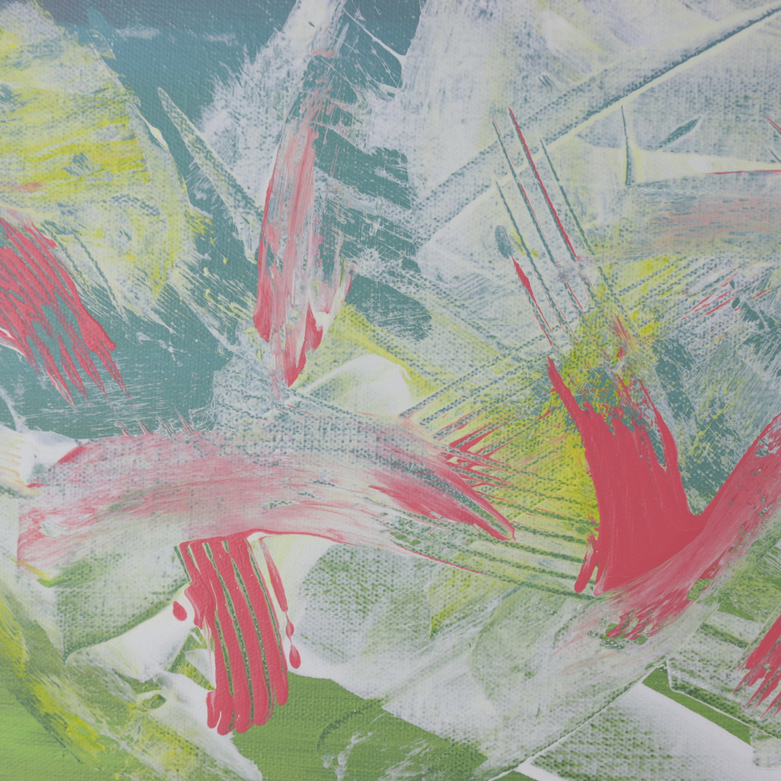 Crimson Horizon Contemporary Abstract Mixed-Media Painting - 3
