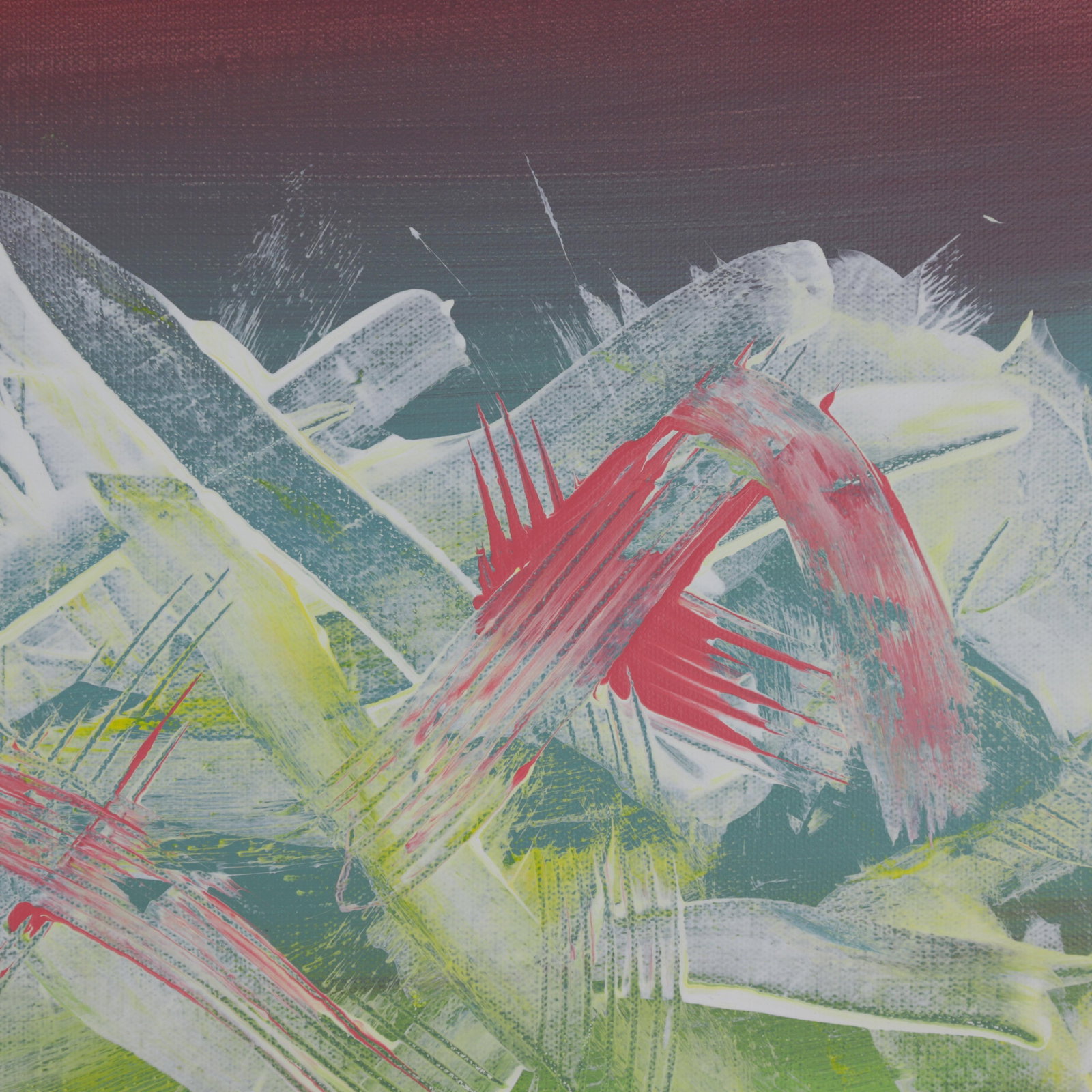 Crimson Horizon Contemporary Abstract Mixed-Media Painting - 6