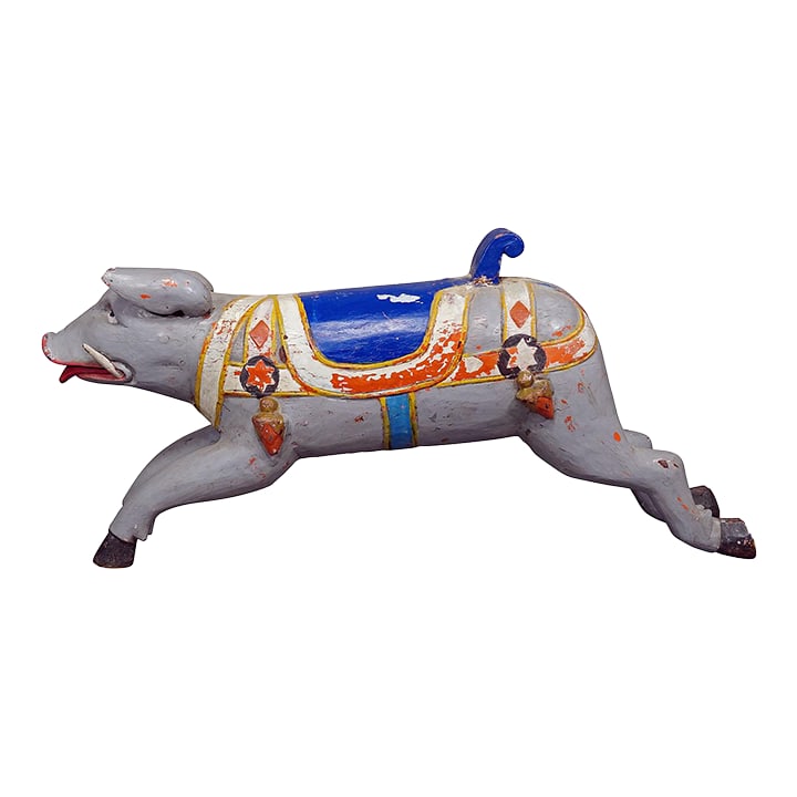 Rare Antique Children Carousel Pig, Germany Ca. 1920s (1 of 11)