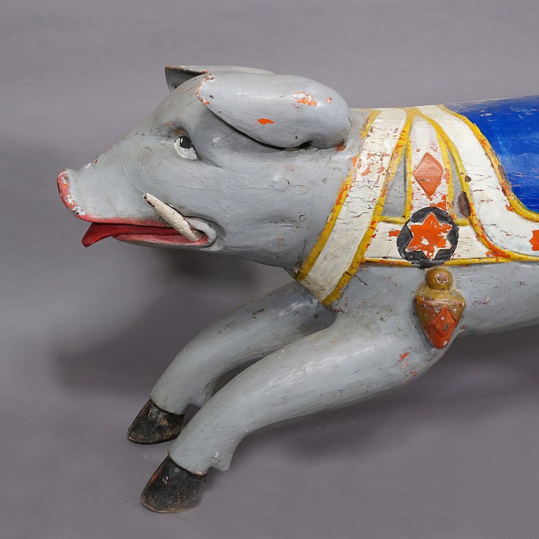 Rare Antique Children Carousel Pig, Germany Ca. 1920s - 2