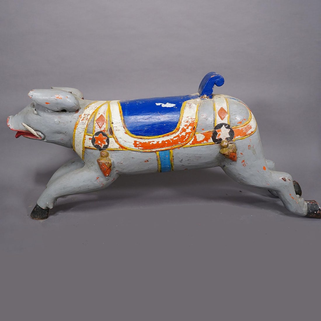 Rare Antique Children Carousel Pig, Germany Ca. 1920s - 3
