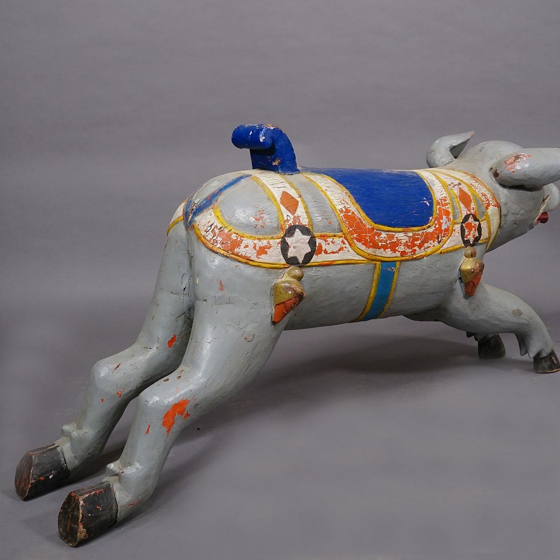 Rare Antique Children Carousel Pig, Germany Ca. 1920s - 4