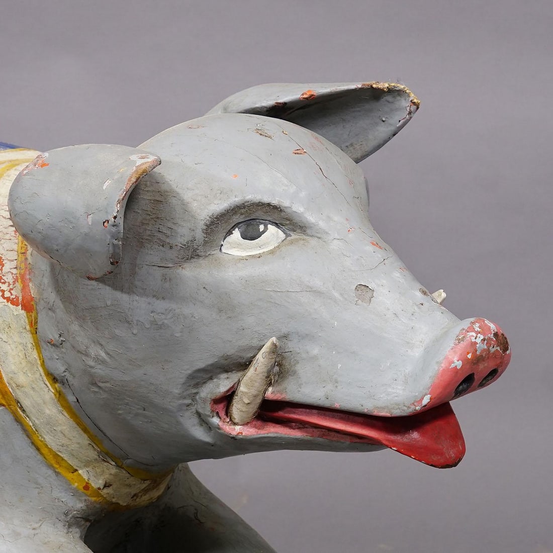 Rare Antique Children Carousel Pig, Germany Ca. 1920s - 8