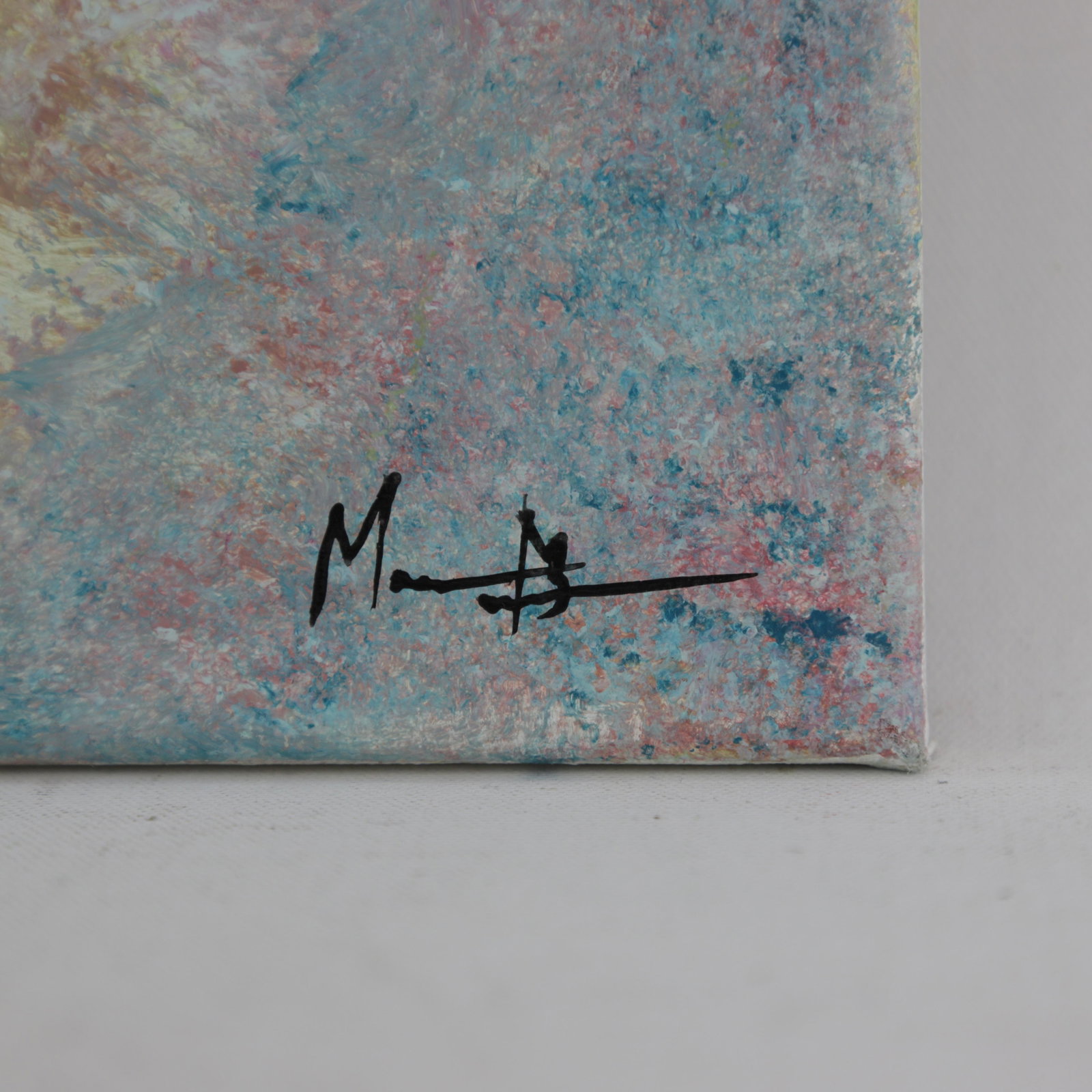 Morning Mist Contemporary Pastel Abstract Mixed-Media Painting - 3